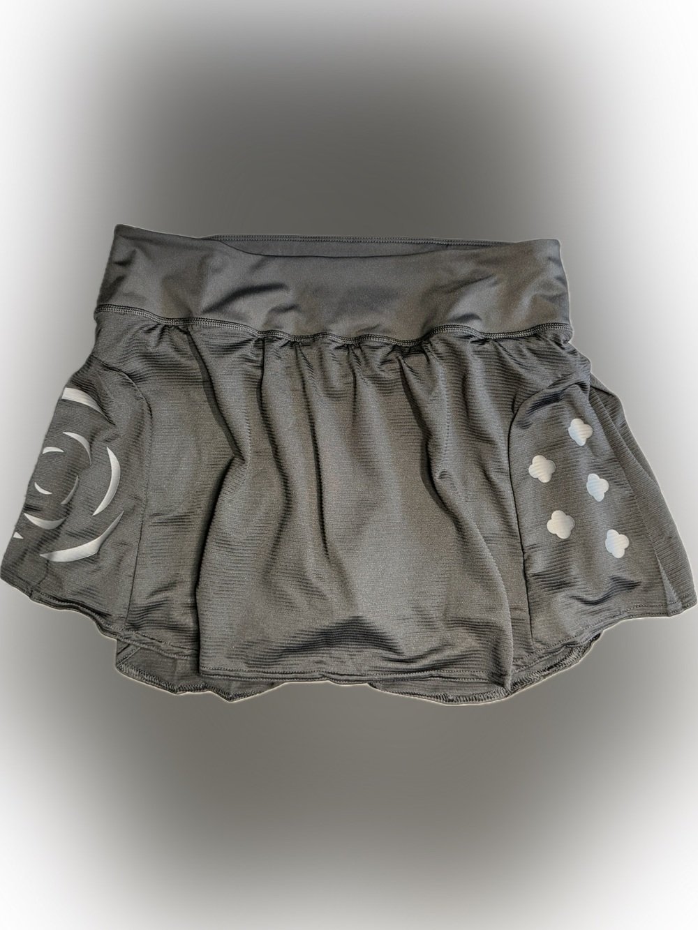 adidas Black Performance Match Skirt with Gray Graphic Accents Parley M